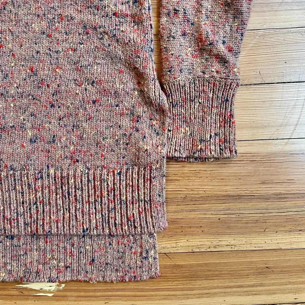 Lou & Grey multicolor speckled side slit sweater. Size M.